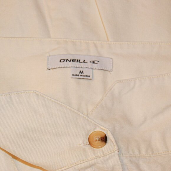 O'Neill Davey Cream High-Waisted Button-Front Midi Skirt - Tie Waist - Medium - Picture 7 of 9